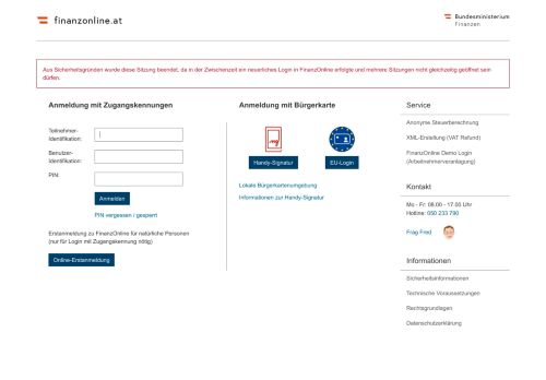 
                            2. FinanzOnline Login - BMF