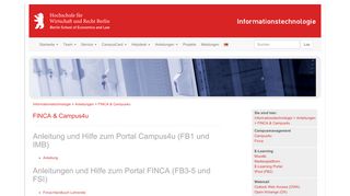 
                            5. FINCA & Campus4u - Informationstechnologie - HWR Berlin