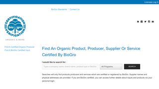 
                            6. Find a certified-organic producer - Biogro: Search