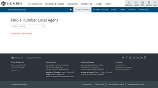 
                            9. Find a Local Agent - Humber International Centre - Humber College