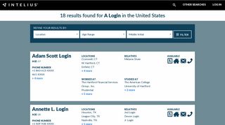 
                            1. Find A Login in the United States | Intelius