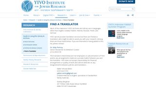 
                            9. Find a Translator | YIVO Institute for Jewish Research
