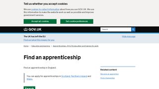 
                            5. Find an apprenticeship - GOV.UK