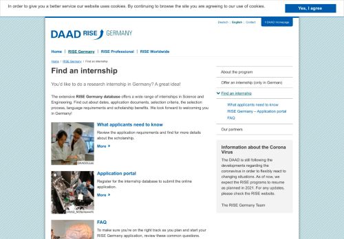 
                            11. Find an internship | RISE - DAAD
