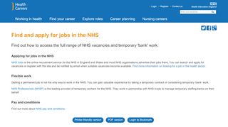 
                            9. Find and apply for jobs in the NHS | Health Careers