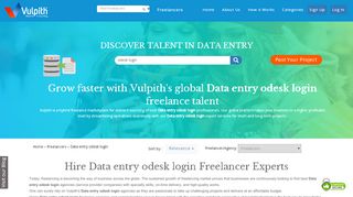 
                            7. Find and hire freelancers in Data Entry odesk login | vulpith.com