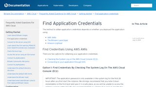 
                            6. Find application credentials - Bitnami Documentation