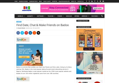 
                            9. Find Date, Chat & Make Friends on Badoo - Nigeria Technology Guide