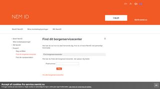 
                            3. Find dit borgerservicecenter - NemID selvbetjening