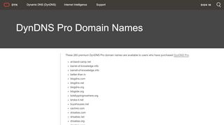 
                            6. Find Domain Names for your DynDNS Pro Plan - Dyn