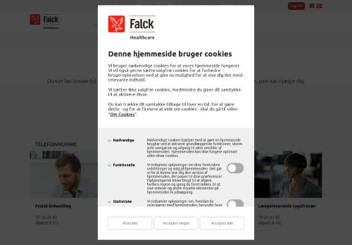 
                            3. Find hjælp her – book tid eller find kontaktoplysninger - Falck Healthcare