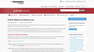 
                            10. Find IP address of malicious user | InMotion Hosting