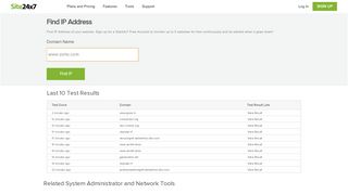 
                            5. Find IP Address Of Your Website, Server or Domain: Site24x7 Tools