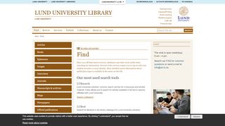 
                            6. Find | Lund University Library