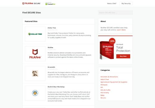 
                            12. Find McAfee SECURE Certified Sites / Computers / Internet ...