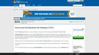 
                            6. Find My Device for Windows 10 PCs | Tutorials - Windows 10 Forums