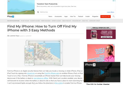 
                            8. Find My iPhone - iPhone Life