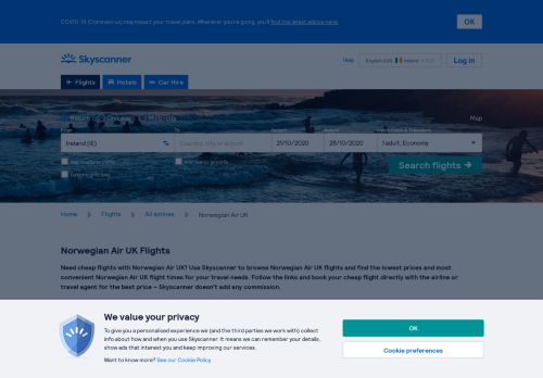 
                            13. Find Norwegian Air UK Flights with Skyscanner