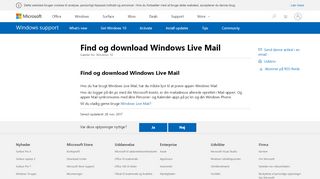 
                            3. Find og download Windows Live Mail - Microsoft Support