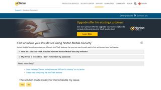 
                            5. Find or locate your lost device using Norton Mobile Security