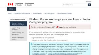 
                            9. Find out if you can change your employer - Live-in Caregiver program ...