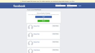 
                            1. Find Person Profiles | Facebook