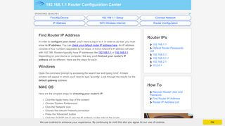 
                            8. Find Router IP Address - 192.168.1.1