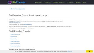 
                            2. Find Snapchat Friends Domain Name Change | News & Updates