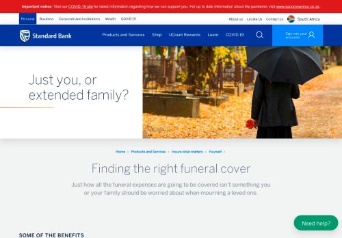 
                            11. Find the funeral cover you need | Standard Bank