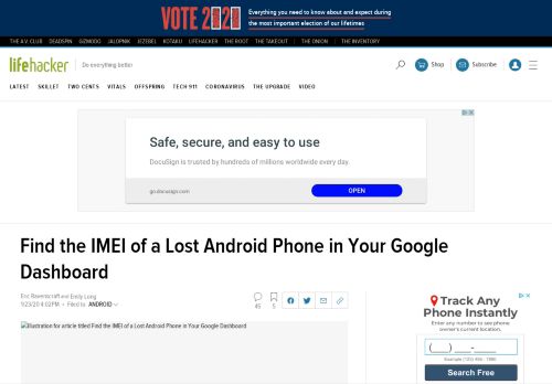 
                            5. Find the IMEI of a Lost Android Phone in Your Google Dashboard