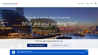 
                            3. Find the right finance career for you with Bank of America