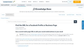 
                            13. Find the URL for a Facebook Profile or Business Page