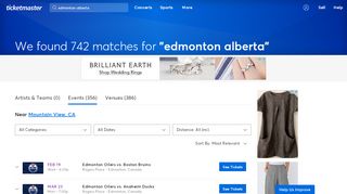 
                            4. Find tickets for 'edmonton alberta' at Ticketmaster.com