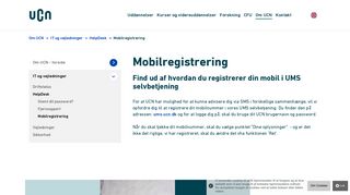 
                            2. Find ud af hvordan du registrerer din mobil i UMS selvbetjening - UCN