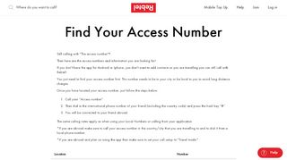 
                            4. Find your Access Number for Rebtel operator - Rebtel.com