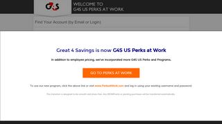 
                            13. Find Your Account (by Email or Login) - G4S US Perks at Work