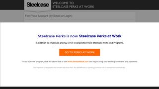 
                            9. Find Your Account (by Email or Login) - Steelcase Perks at Work