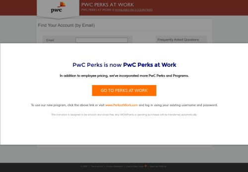 
                            7. Find Your Account (by Email) - PwC Perks at Work