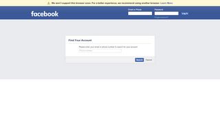 
                            2. Find Your Account - Facebook