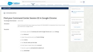 
                            12. Find your Command Center Session ID in Google Chrome