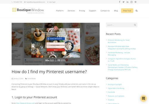 
                            9. Find Your Pinterest Username | Boutique Window