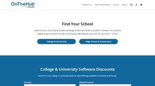 
                            11. Find Your School – Student and Faculty Software Discounts | OnTheHub