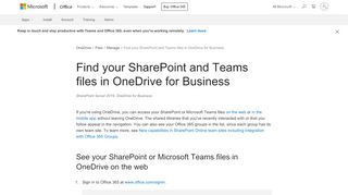 
                            4. Find your SharePoint files in OneDrive for Business - OneDrive