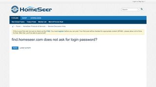 
                            13. find.homeseer.com does not ask for login password? - ...