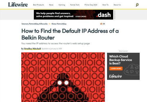 
                            5. Finding a Belkin Router Default IP Address - Lifewire