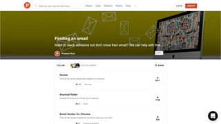 
                            2. Finding an email | Product Hunt