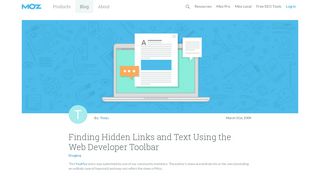 
                            4. Finding Hidden Links and Text Using the Web Developer Toolbar - Moz