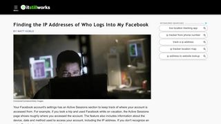 
                            4. Finding the IP Addresses of Who Logs Into My Facebook | It Still Works