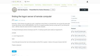 
                            6. finding the logon server of remote computer - PowerShell for Active ...
