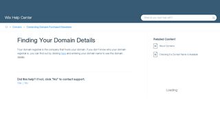 
                            13. Finding Your Domain Details | Help Center | Wix.com
